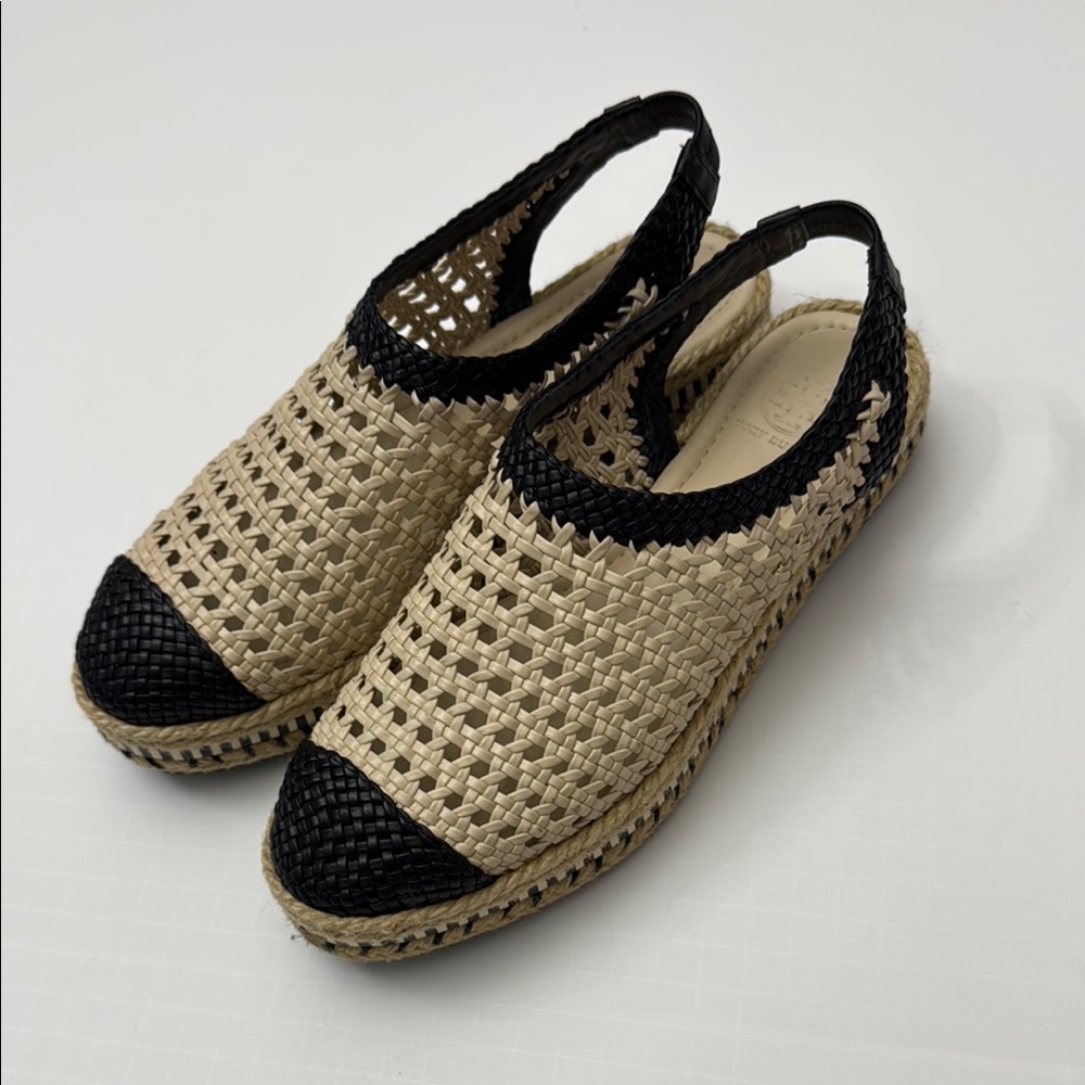 Tory Burch Dandy Slingback Espadrilles Woven Shoes Size 8.5